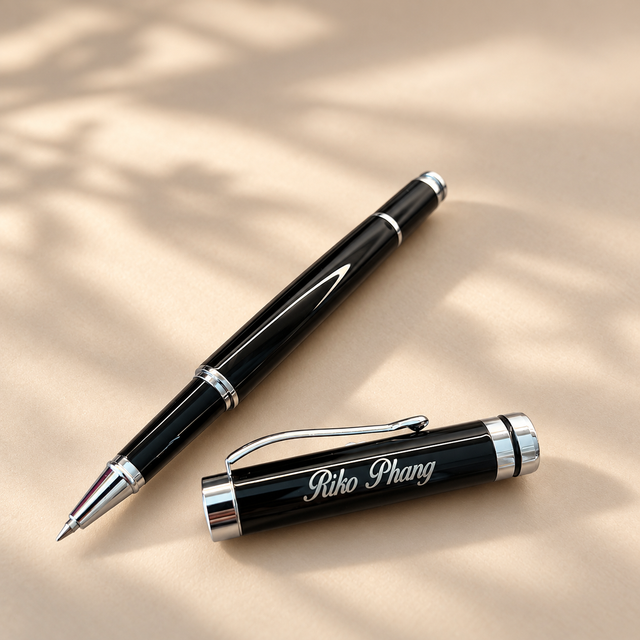 Personalised engraved gel pen with name