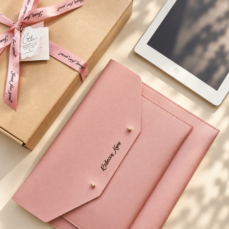 Personalised PU leather iPad sleeve with engraved name