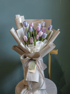 Morandi Mix Tulips by Bamboo Green Florist, Penang, photo 3