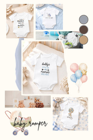Baby Romper with Quotes, included in Garden to Bath gift sets