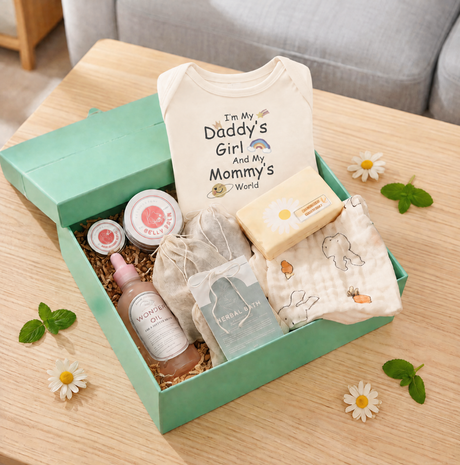 Post Natal (Romper) Gift Set Girl by Garden to Bath