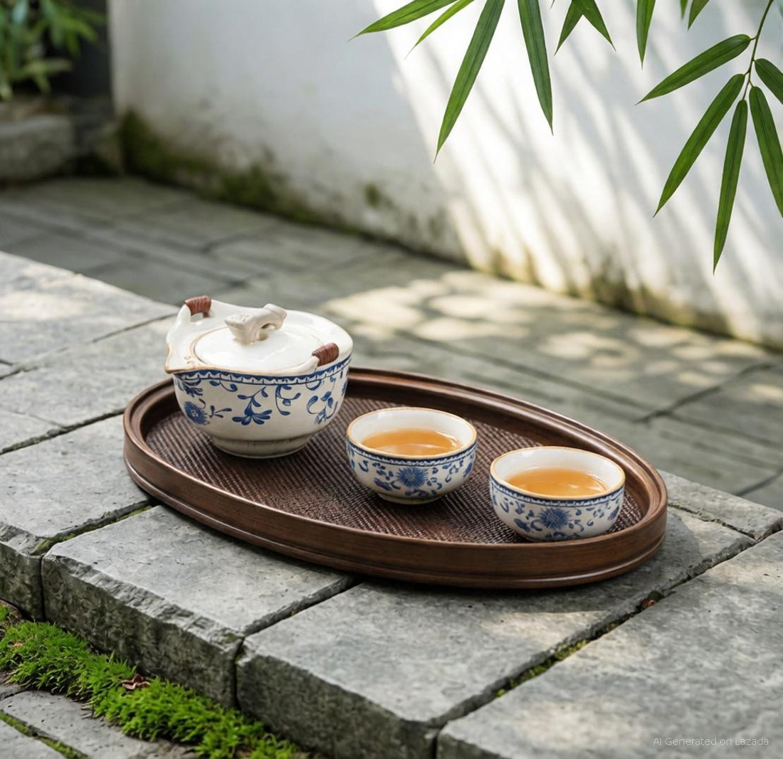 Sipping Serenity Tea Set - Green & Orange by Garden to Bath
