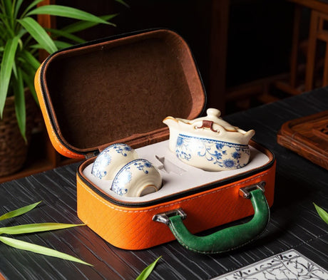 Sipping Serenity Tea Set (Green & Orange) by Garden to Bath