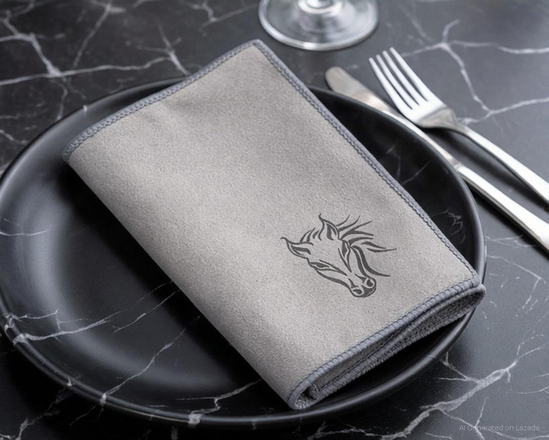 Sipping Serenity Tea Set - Horse Tea Cloth by Garden to Bath