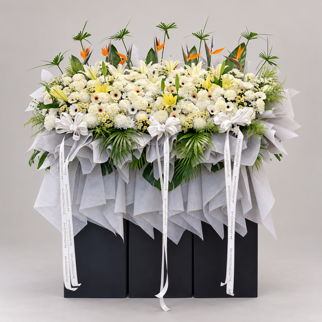 Sovereign Remembrance Condolence Flower Stand — complete product on a clean neutral background