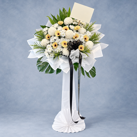 Silent Comfort Condolence Flower Stand — complete product on a clean neutral background