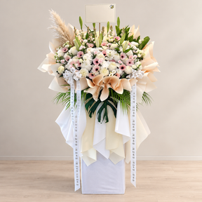 Abiding Heritage Condolence Flower Stand — complete product on a clean neutral background