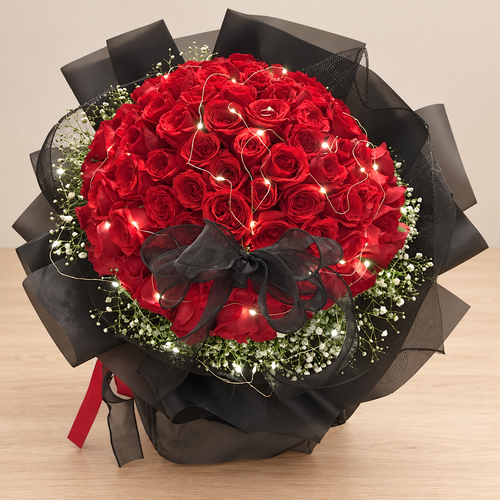 Eternal Devotion Bouquet, complete product on a clean neutral background