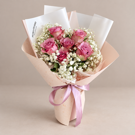 Mauve Velvet Bouquet — complete product on a clean neutral background