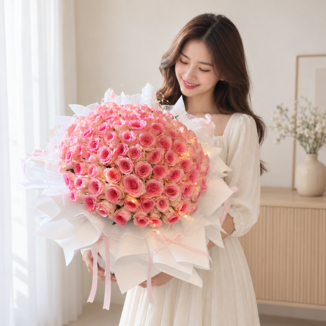 Endless Sweetness Bouquet — illustrative lifestyle image with an adult