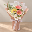 Peach Daisy Bouquet — complete product on a clean neutral background