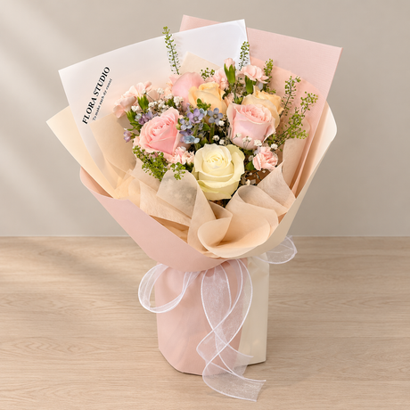 Pastel Macaron Bouquet — complete product on a clean neutral background