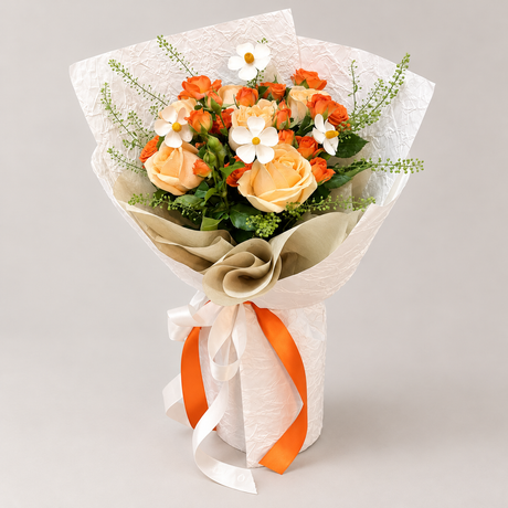 Apricot Sunset Bouquet — complete product on a clean neutral background