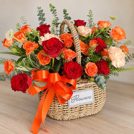 Fiery Romance Table Arrangement — close-up of product details