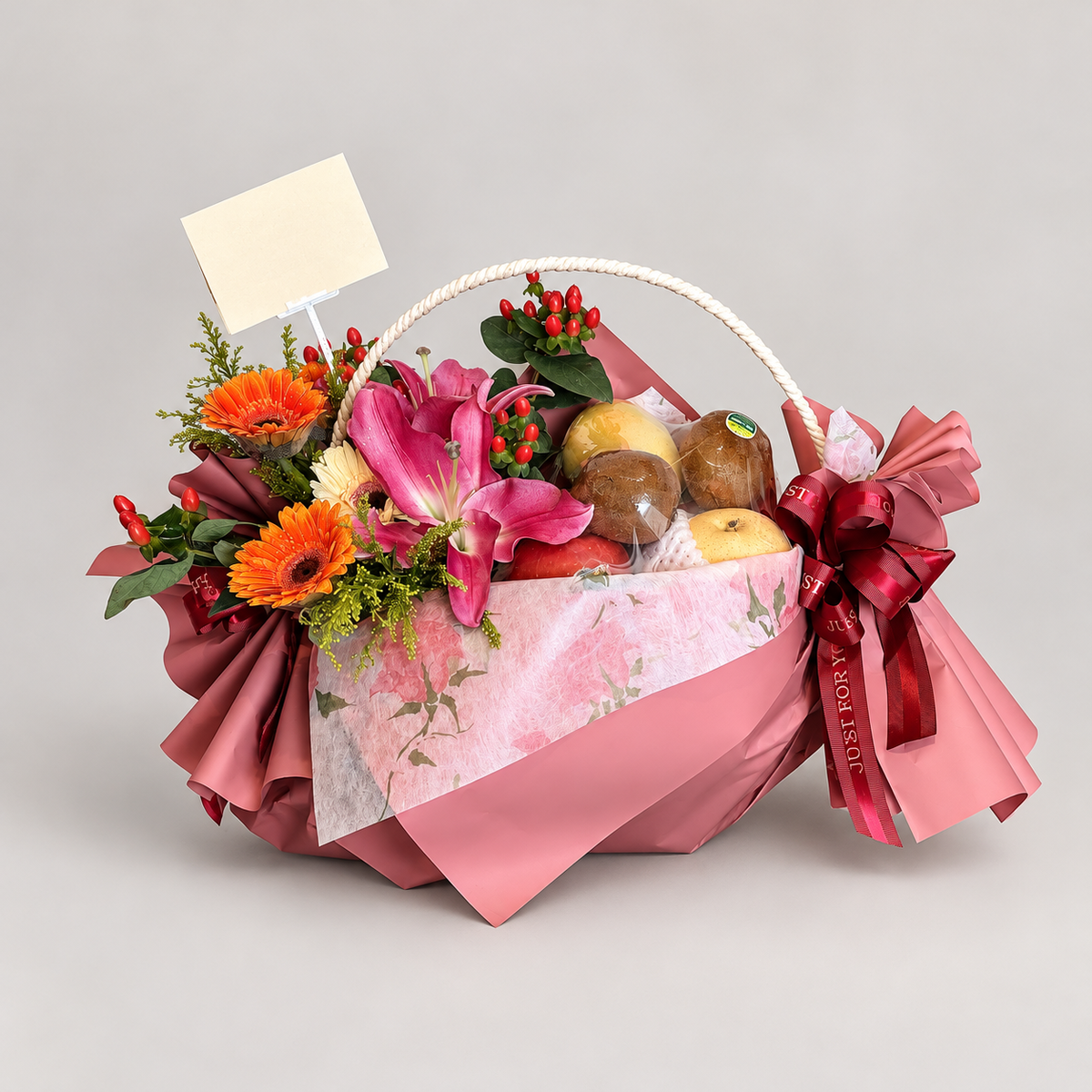 Crimson Healing Fruit Basket — complete product on a clean neutral background