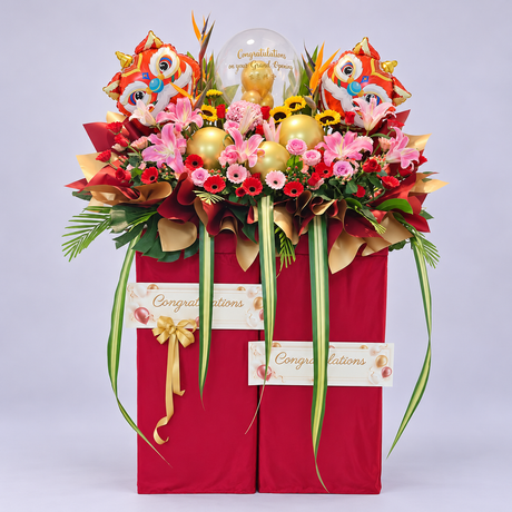 Imperial Fortune Splendor Opening Flower Stand — complete product on a clean neutral background