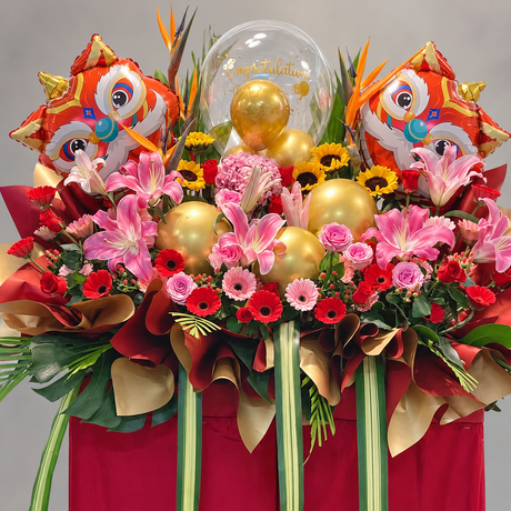 Imperial Fortune Splendor Opening Flower Stand — close-up of product details
