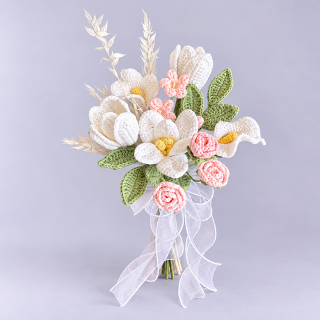 Whimsical Thread Bridal Bouquet — complete product on a clean neutral background