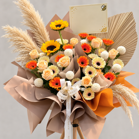 Sunset Prosperity Dynasty Opening Flower Stand — close-up of product details