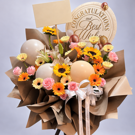 Radiant Luminary Opening Flower Stand — close-up of product details