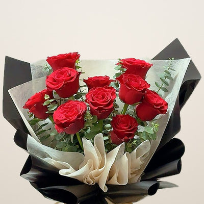 Red rose anniversary bouquet