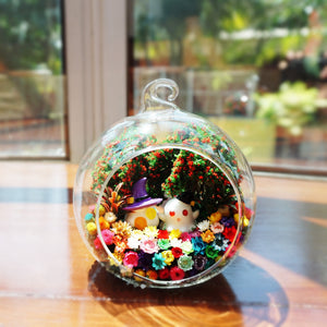 Ghost Hut preserved flower terrarium