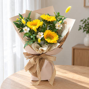 Aspira Sunflower Bouquet — full product photograph in natural window light.