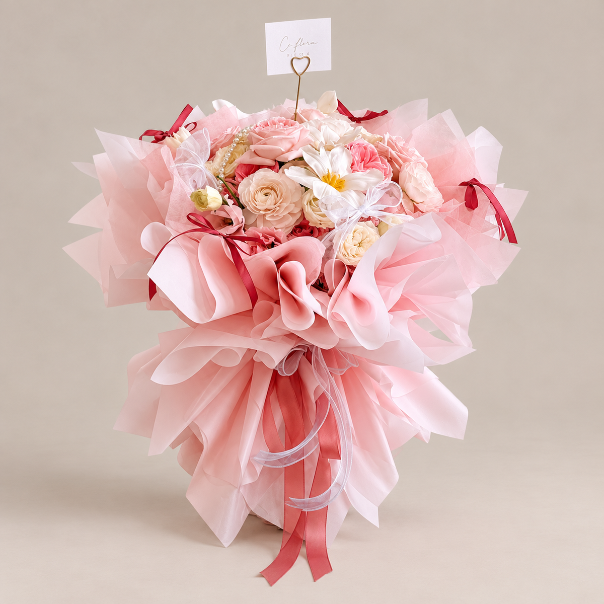 Giselle Ballets Luxe Mixed Flower Bouquet — professional studio product photograph.
