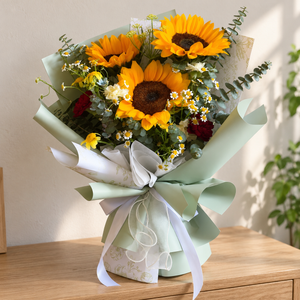 Lumi Sunflower Bouquet — alternate full product photograph in a neutral interior.