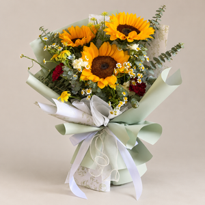 Lumi Sunflower Bouquet — professional studio product photograph.