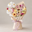 Palette Orchid, Gerbera & Rose Bouquet (Cat-Safe) — professional studio product photograph.