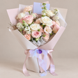 Radiance Pink & White Rose Bouquet (Cat-Safe) — professional studio product photograph.