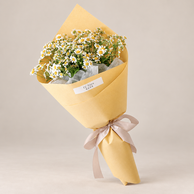 Sunshine Chamomile Bouquet — professional studio product photograph.