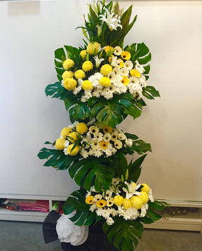 Gray Ashes Condolence Wreath by Bamboo Green Florist, Penang