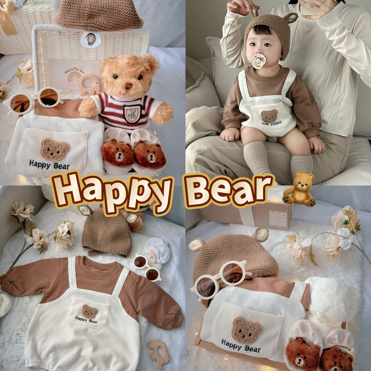 Happy Bear baby gift set for newborns and baby showers in Malaysia