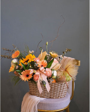 Health Secret Fruit & Flower Basket by Bamboo Green Florist, Penang