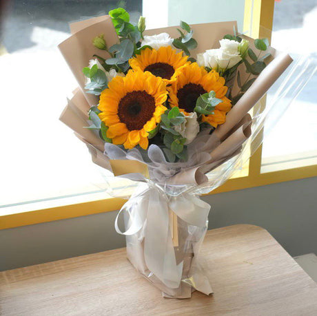 Honey Bee Sunflower Bouquet by Bamboo Green Florist, Penang, photo 2