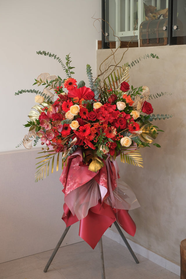 Kaya Blaze Grand Opening Flower Stand by Bamboo Green Florist, Penang