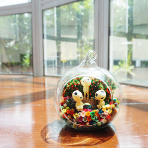 Little White Ghost preserved flower terrarium