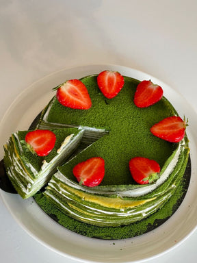 Matcha Crepe Cake by Bamboo Green Florist, Penang