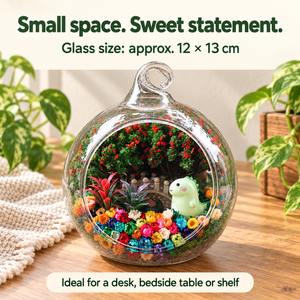 Little Dinosaur Preserved Flower Terrarium — size guide