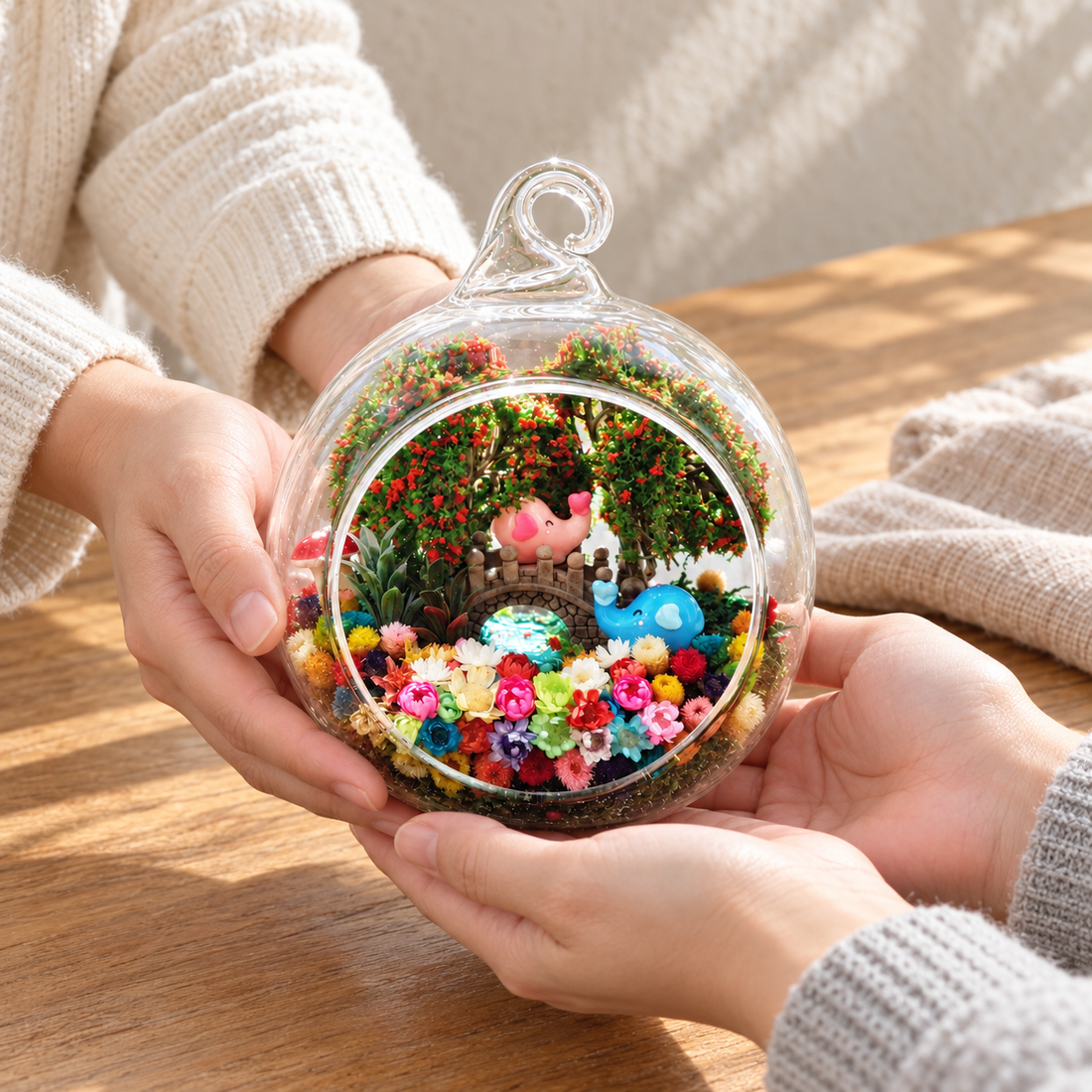 Little Elephant Preserved Flower Terrarium — gifting moment