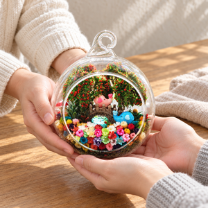 Little Elephant Preserved Flower Terrarium — gifting moment