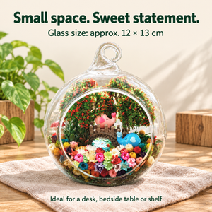 Little Elephant Preserved Flower Terrarium — size guide