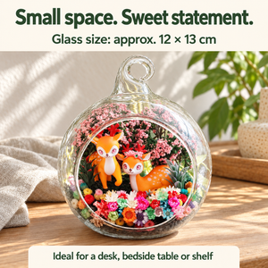 Two Deer Preserved Flower Terrarium — size guide