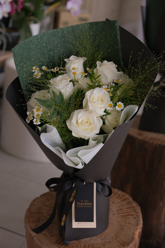 Noble Mono Bouquet by Bamboo Green Florist, Penang