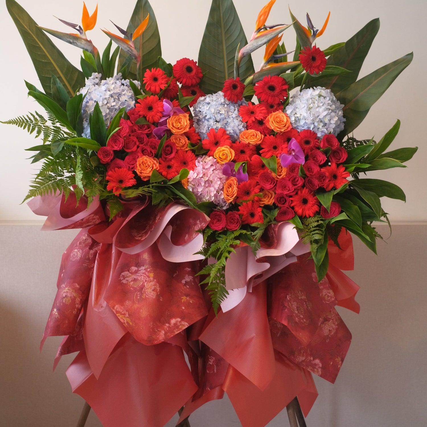 Omakase Opening Grand Opening Flower Stand (Bright & Bold) by Bamboo Green Florist, Penang