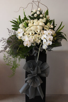 Peace Condolence Wreath by Bamboo Green Florist, Penang