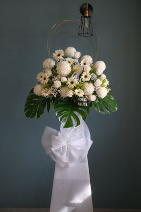 Peacefully Condolence Wreath by Bamboo Green Florist, Penang