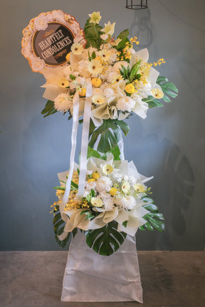 Peace Respect Condolence Wreath by Bamboo Green Florist, Penang